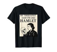 Thérapeute Hamlet Skull Shakespeare Tragédie Jeu Humoristique T-Shirt
