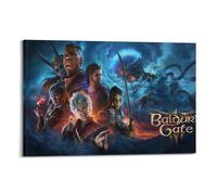 Therapi Poster décoratif sur toile Baldur's Gate 3 - Décoration murale moderne pour chambre à coucher - 30 x 45 cm