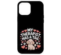 Thérapie Caniche My Therapist Has a Tail Cute Brown Doodle Dog Coque pour iPhone 12 Pro Max