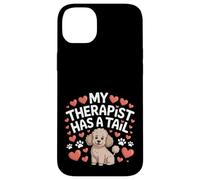 Thérapie Caniche My Therapist Has a Tail Cute Brown Doodle Dog Coque pour iPhone 14 Plus