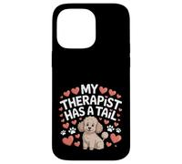 Thérapie Caniche My Therapist Has a Tail Cute Brown Doodle Dog Coque pour iPhone 14 Pro Max