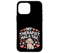 Thérapie Caniche My Therapist Has a Tail Cute Brown Doodle Dog Coque pour iPhone 16 Pro Max