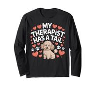 Thérapie Caniche My Therapist Has a Tail Cute Brown Doodle Dog Manche Longue
