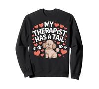 Thérapie Caniche My Therapist Has a Tail Cute Brown Doodle Dog Sweatshirt
