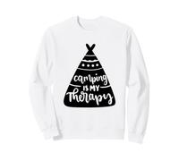 Thérapie de Camping Amusante en Plein air Nature Aventure Sweatshirt