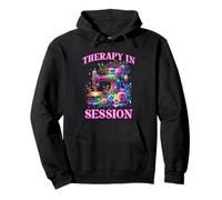 Thérapie de Couture en Session Motif Floral Sweat à Capuche