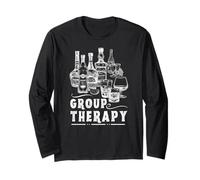 Thérapie de Groupe drôle pour Amateurs d'alcool, Hommes et Femmes, Whisky, vin Manche Longue