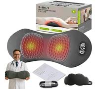 Thérapie du dos 3 en 1, masseur de dos triple fusion avec chaleur, vibration, levage de traction, masseur sciatique électrique à 135° pour soulager les douleurs du dos et du cou, portable et