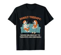 Thérapie familiale frères et sœurs Comédie rétro humour T-Shirt