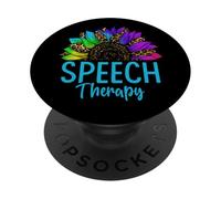 Thérapie orthophonique Motif léopard Tournesol coloré PopSockets PopGrip Adhésif