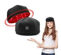 Thérapie par la Lumière Rouge et Infrarouge et pour la Repousse des Cheveux Chapeau de Luminothérapie Lampe Infrarouge Red Light Therapy pour la Perte de Cheveux Douleur(Plug-in noir)
