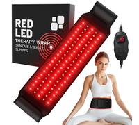 Thérapie par la lumière rouge pour le corps : ceinture de thérapie par la chaleur à 5 niveaux de lumière infrarouge pour le dos, la taille, les muscles, le soulagement de la douleur 660 nm et 850 nm