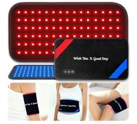 Thérapie par lumière rouge pour le corps - 90 LED triple longueur d'onde (660/850/460 nm), coussinet de thérapie par lumière infrarouge portable de 33 x 18,5 cm pour soulager la douleur, récupération