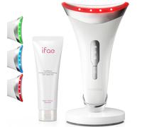 Thérapie par lumière rouge pour le visage et le cou, appareil de lifting du visage avec technologie de vibration, outil de massage 3 en 1 avec thermiques, sculpteur facial True Beauty Glow pour les