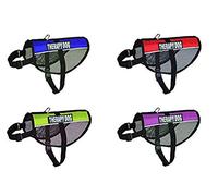 Thérapie Service Dog en maille Gilet Harnais Cool Confort en nylon pour chiens Small Medium Large Achat est livré avec 2 réfléchissant Therapy Dog Pathces. Mesurez votre chien avant de passer Commande, Girth 15-20", Rouge