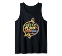Thérapie SLP Speak Fluent Bubble Groovy Vintage Communication Débardeur