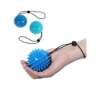Therapy Hand Exercise Balls with Adjustable Wrist Strap (2 Pack) - 2 Resistance Levels for Kids/Adults/Elderly Physical Training_jc -CN