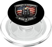 Therapy is Cher Wind is Free Classic Motorcycle American PopSockets PopGrip pour MagSafe