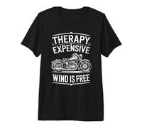 Therapy is Cher Wind is Free Love to Ride Motorcycle T-Shirt Haut de Gamme