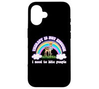 Therapy Not Enough Need to Bite People Funny Design Coque pour iPhone 16