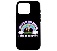 Therapy Not Enough Need to Bite People Funny Design Coque pour iPhone 16 Pro