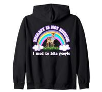 Therapy Not Enough Need to Bite People Funny Design Sweat à Capuche