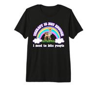 Therapy Not Enough Need to Bite People Funny Design T-Shirt Haut de Gamme