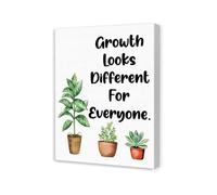 Therapy Office Decor - “Your Growth Journey is Unique” Plant Art, Mental Health Awareness Poster for School and Clinic (Unframed,08x12inch(20x30cm))
