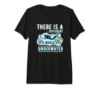 There is A Different World Underwater Scuba Diver Diving T-Shirt Haut de Gamme
