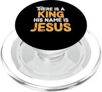 There is A King His Name is Jesus Royal Christian Men Women PopSockets PopGrip pour MagSafe
