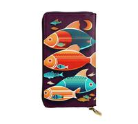 There is another fish in the fish Portefeuille long en cuir tendance pour filles et femmes avec plusieurs compartiments, noir, taille unique, Noir , Taille unique