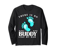 There is No Buddy Like My Dad Baby Boy for Fathers Day Manche Longue