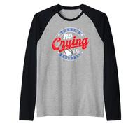There Is No Crying In Baseball Funny Game Baseball Dad Manche Raglan