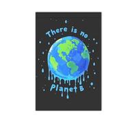 There is no Planet B - Drapeaux de cour de vacances pour l'extérieur de Noël - Bannière pour décoration de cour - 30,5 x 45,7 cm - Double face