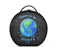 There Is No Planet B Trousse de maquillage verticale autoportante pour femme avec séparateurs réglables 27,9 cm