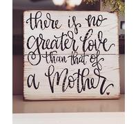 There Is Nothing Greater Than A Mother's Love, Slogans de fête des mères, cadeaux de fête des mères, slogans pour maman, slogans en métal, panneau en étain, panneau décoratif et plaques 20,3 x 20,3 cm
