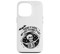 There It Goes - Squelette Humour Circulaire Logo Art Coque pour iPhone 13 Pro