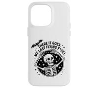 There It Goes - Squelette Humour Circulaire Logo Art Coque pour iPhone 14 Pro Max
