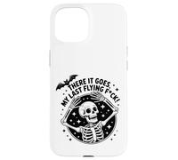 There It Goes - Squelette Humour Circulaire Logo Art Coque pour iPhone 15
