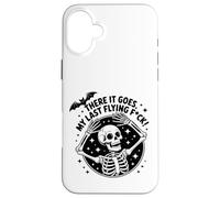 There It Goes - Squelette Humour Circulaire Logo Art Coque pour iPhone 16 Plus