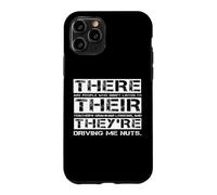 « There, Their and They », Citation Amusante pour Professeur d'anglais Coque pour iPhone 11 Pro