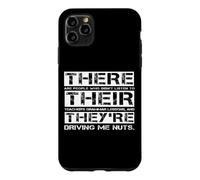 « There, Their and They », Citation Amusante pour Professeur d'anglais Coque pour iPhone 11 Pro Max
