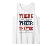 There Their They're Funny Grammar English Teacher Humor Débardeur