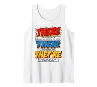 There Their They're Funny Grammar English Teacher Humor Débardeur