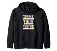 There Their They're Funny Grammar English Teacher Humor Sweat à Capuche