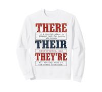 There Their They're Funny Grammar English Teacher Humor Sweatshirt