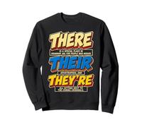 There Their They're Funny Grammar English Teacher Humor Sweatshirt