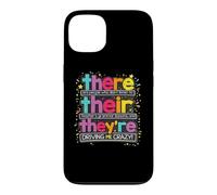 There Their We're English Grammar Teacher Funny Humour Fun Coque pour iPhone 13
