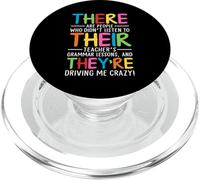 There Their We're English Grammar Teacher Humour drôle PopSockets PopGrip pour MagSafe