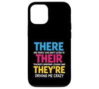 There Their We're Funny Back To School Teachers Grammar Coque pour iPhone 12/12 Pro